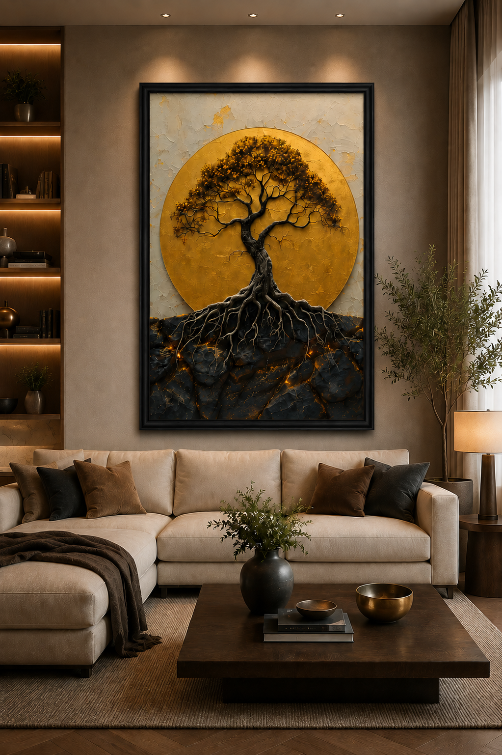 Quadro Árvore da Vida Dourada - Imagem 3