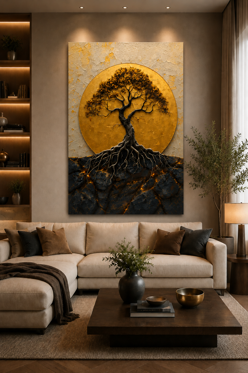 Quadro Árvore da Vida Dourada - Imagem 5