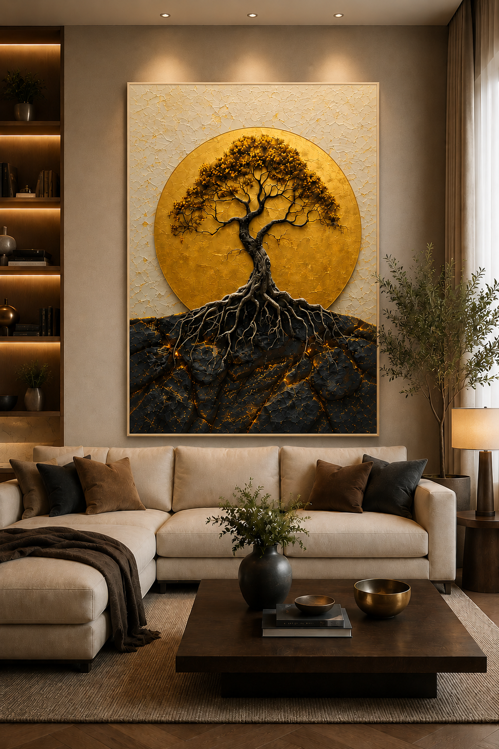 Quadro Árvore da Vida Dourada - Imagem 6